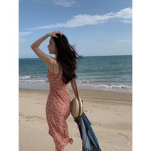 나시 롱 원피스 봄 여름 쉬폰 하객룩 여성 휴양지