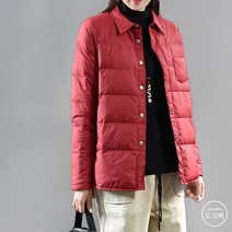 도오빠 여성 패딩 점퍼 덕 다운 재킷 카라 퀼팅 자켓 프리사이즈 여자패딩