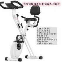폰레타 실내자전거 이고진실내자전거 뮤트 마그네틱 폴딩, 흰색, 마그네트론+ 등받이