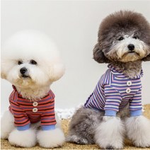 강아지후드티 겨울니트 줄무늬 푸들옷 티셔츠 포메옷
