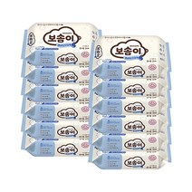 깨끗한나라 보솜이 베이비케어 물티슈 휴대형, 20매, 12개