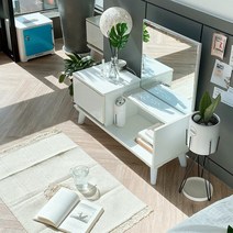 [천삼백케이] [텐스페이스] 시즌2 페페 좌식800 수납겸용 화장대 PE21R, 화이트