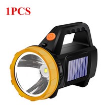 강력한 LED 태양 탐조등 휴대용 손전등 내장 18650 배터리 USB 충전 전술 토치 램프 8000LM, 1) 1PCS, 1.1PCS