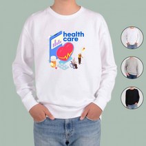 디자인티셔츠 아토 원격진료 헬스케어 건강 20 맨투맨 후드티, 후드티블랙_WM