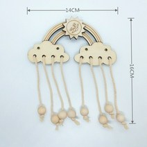 몬테소리비지보드 바쁜 보드 DIY 액세서리 나무 재료 기본 생활 기술 장난감 몬테소리 조기 교육 유아 활동 학습, [04] Rainbow Cloud