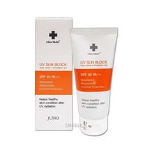 (25년06월까지)차스킨 유브이 썬 블록 크림70g/메이크업베이스 겸용/끈적임X /선크림