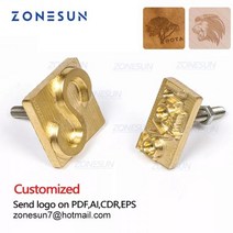 불박기 가죽 공예 불박 도장 기계 제작 인쇄 ZONESUN-맞춤 디자인 사용자 정의 핫 황동 스탬프 철 금형 개인 로고 금형 난방 나무 쿠키 DIY 선물, small than 5x8cm