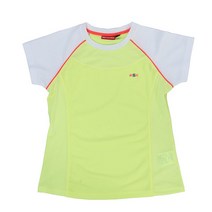 ASK 주니어 쿨맥스 배색 라글란 스포티 라운드 티셔츠(JU2MTR351FL/라임)