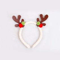 크리스마스 머리띠 XMAS 루돌프 산타 트리 사슴 성탄절 방울, B (17)루돌프양털머리띠
