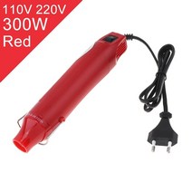 무선 유선 소형 미니 간편한 열풍 히팅 히터 열풍기 힛건 수축 플라스틱, 전압 플러그-110v 미국, 빨간색