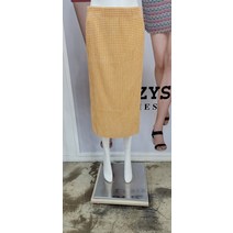 헤지스 여성 S/S 옐로우 체크 면 혼방 스커트(HSSK 0B308Y2)(1885525)