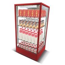 음료수 온장고 캔커피 보온 보관함 두유 쇼케이스, 레드 S