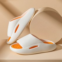 ETMOGO 발편한 슬리퍼 욕실 미끄럼 방지 슬리퍼 가볍고 소음이 없다 보들보들 편안 인체 공학 부합하다 심플 패션 투톤