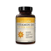 NatureWise 비타민 vitamin D3 2000IU 50mcg 올리브 오일 함유 글루텐프리 360 미니 소프트젤, 2000 IU, 360 Count (Pack of 1)