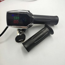 전동킥보드키박스 전동킥보드키박스도난방지 볼트게이지 케이스 블루스크린 킥보드키 부속품 잠금키가있는 트위스트 스로틀 24v36v48v60v72v lcd 디스플레이 + 배터리 표시기, 72v 잠금