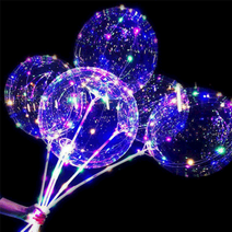 LED 풍선 이벤트 생일 선물 파티, 2.LED 풍선세트-스틱, 추가구매 안함