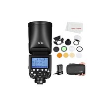 Godox 정규 대리 & 기술 적합 마크 V1-N 플래시 스트로보 AK-R1 악세사리세트 동봉 24G TTL라운드헤드플래시스피드라이트 10레벨 LED 모델링 램프, 상세페이지 참조