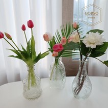 고르소 유리 화병 꽃병 시약병 디퓨져 공병 용기 엔틱 유리병, 3.줄무늬150ml