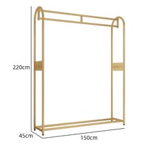 웨딩드레스행거 롱드레스 한복걸이 긴코트 의류진열용 고정식높은행거, 골드150X220