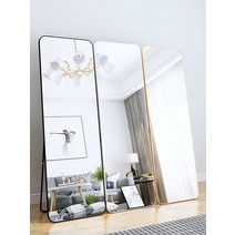 스테인리스 전신 거울 스탠드형 이동식 고급 거울, 기본 30*120 클래식 골드 벽걸이 모델