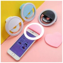 SNS핫아이템 LED셀카조명등 건전지무료 여아선물 스마트폰셀카조명, 핑크