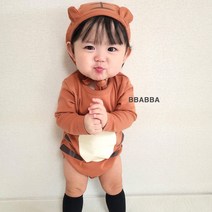 [오늘출발] 빠빠 호랑이슈트세트 출산선물 동물슈트 아기봄옷