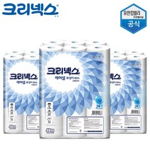크리넥스 45086 에어셀 두루마리 화장지 40m (1겹) 롤화장지, 24롤, 3팩