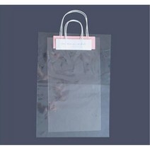 단체선물 떡쇼핑백 도시락쇼핑백 매장쇼핑백 포장 투명 쇼핑백 L 선물백 답례품포장