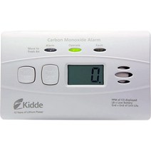 Kidde 카본 모녹사이드 감지기 리튬 배터리와 디지털 디스플레이 및 LED 조명 3개 포함, Detector, 1 pack