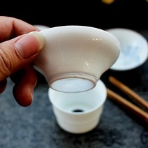 Ogfaour차거름망 제수용향로 가정용 차필터 스트레이너 돼지기름 필터망 화이트도자기 차여과기 향로, 옵션2