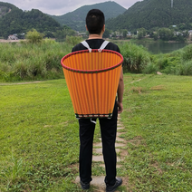나무지게 우동 운반 건지게 등산 미니 농사, 킹사이즈강화옐로우높이50CM구경폭50CM