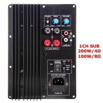 베이스앰프 일렉 기타 버스킹 110-220V 200W 100W 헤비 서브 우퍼 디지털 파워 앰프 보드 액티브 Hifi 퓨어 베이스 1CH 4ohm 8ohm, UK Plug