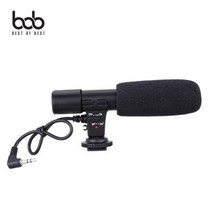 bob 고감도 3.5MM 외장마이크 MIC-01 카메라 고프로, MIC_01_블랙