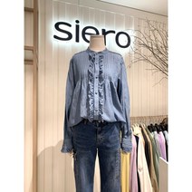 [시에로] 핀턱 셔링데끼 디테일 트윌블라우스 SG2SHF021 (P001342706)