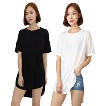 위스 이중언발 티셔츠 여성 반팔 반소매 반팔티 캐주얼 여름