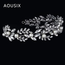 왕관 세련된 고급진 생일 TECAN 유럽 라인 석 크라운 Tiaras 진주 머리 장식 신부 머리띠 웨딩 의류 헤어 액세서리