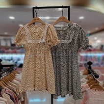 치크 아동 여아 살랑살랑 시원한 빅카라 쉬폰 반팔 원피스 CKOW2153G