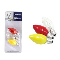 코텍스 삼색 고추전구 3개입 꼬마전구 취침등 장식등 인테리어 조명 교체, 기본, 기본