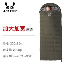 겨울 침낭 온열 백패킹 경량 겨울 모포 사계절 혹한기 이불 차박 극동 발열 캠핑 동계, 밀리터리 그린 2.0kg, 1개