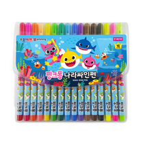 종이나라 핑크퐁 상어가족 나라싸인펜 16색, 혼합 색상, 15개