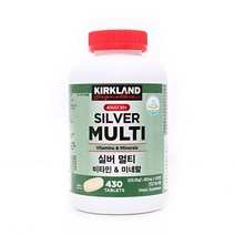 [Kirkland]커클랜드 실버 멀티 비타민 & 미네랄 1464.5mg x 430정/ 코스트코/ 국내배송, 430정, 3개