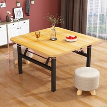 교자상 접이식 식탁 다운타운 테이블 테이블 테이블 스톨 테이블 간단한 Sifang 테이블 렌탈 하우스 스퀘어 작은 테이블, 테이블 의자 조합 폴딩 스틸 프레임 70x70x50