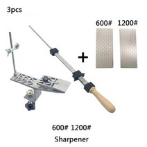 칼갈이 가위갈이 주방용 고정 각도 전문 칼갈이 숫돌 벌집 다이아몬드 돌 양면 날카로운 칼날, I+Sharpeners Set