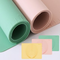 실리콘 반죽매트 두꺼운 베이킹작업대 파스텔 제빵작업판 실팬 베이킹매트, 핑크, 1개