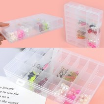 24칸 칸막이케이스 투명사각케이스 투명플라스틱박스 소품케이스 플라스틱보관함