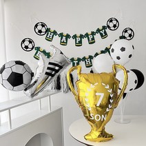 하피블리 트로피 레터링 풍선 축구 가랜드 생일 파티 용품 세트, 생일가랜드(NO.10 KANG IN 축구화세트)