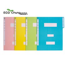 에코에코청운 종이 정부화일 A4, 노랑, 40개
