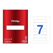 한국폼텍 LS-3625 화일인덱스용 라벨지 7칸 100매 LS3625
