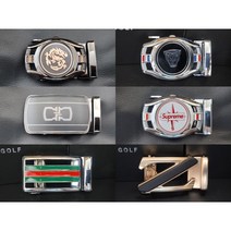 [국내당일발송] 자동벨트 40MM 버클 / 워치형 라운드형 홀로그램 / 남성 남자 자동벨트 버클 버클만, 16-슈프림 라운드, 블랙/블랙