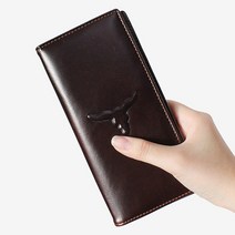 남자 천연 소가죽 고급 장지갑 아빠 남친 장지갑선물 직장인 남성 모던한 정장 가죽 긴지갑